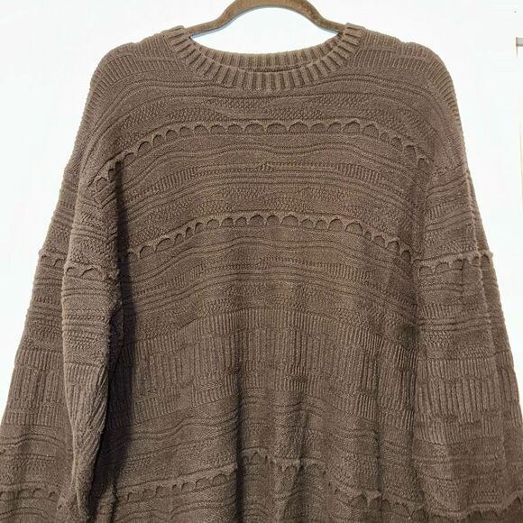 Hollister Men’s Solid Black Crew Cable Knit Sweater Size Large Gently Worn - Picture 3 of 12